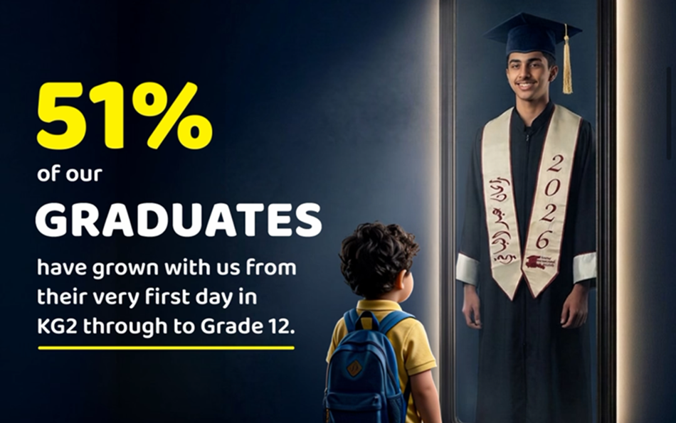 Thamer International Schools celebrates the Class of 2026 and their educational journey from KG2 to Grade 12.